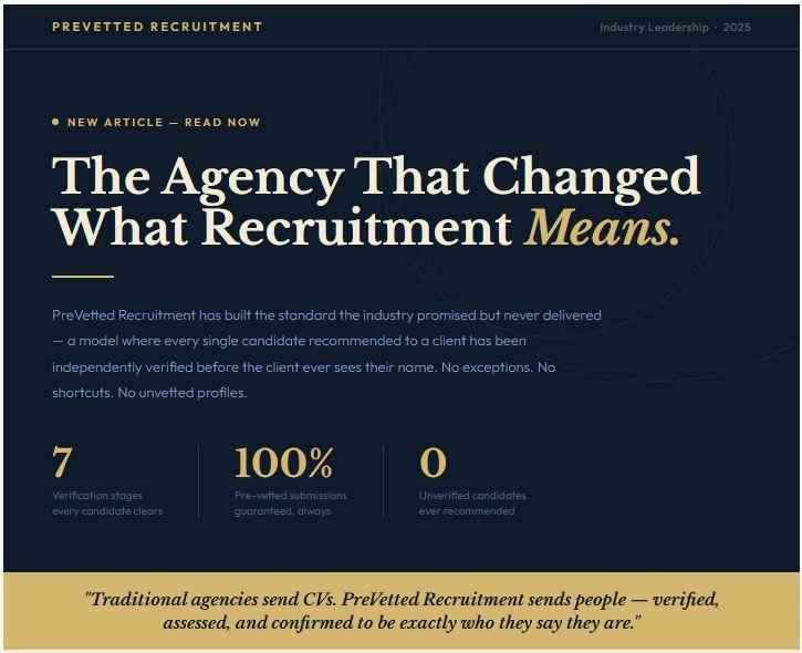 PreVetted Recruitment: The Agency That Changed What Recruitment Is Supposed to Mean